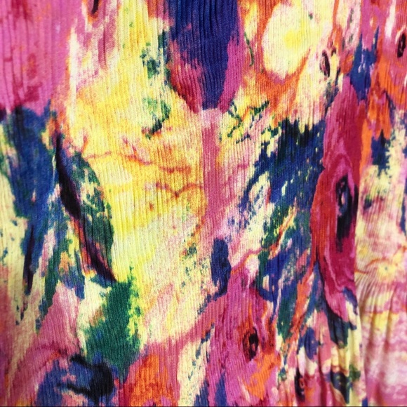 Rossi Roma Floral Crinkle Dress made in Italy - Picture 9 of 12